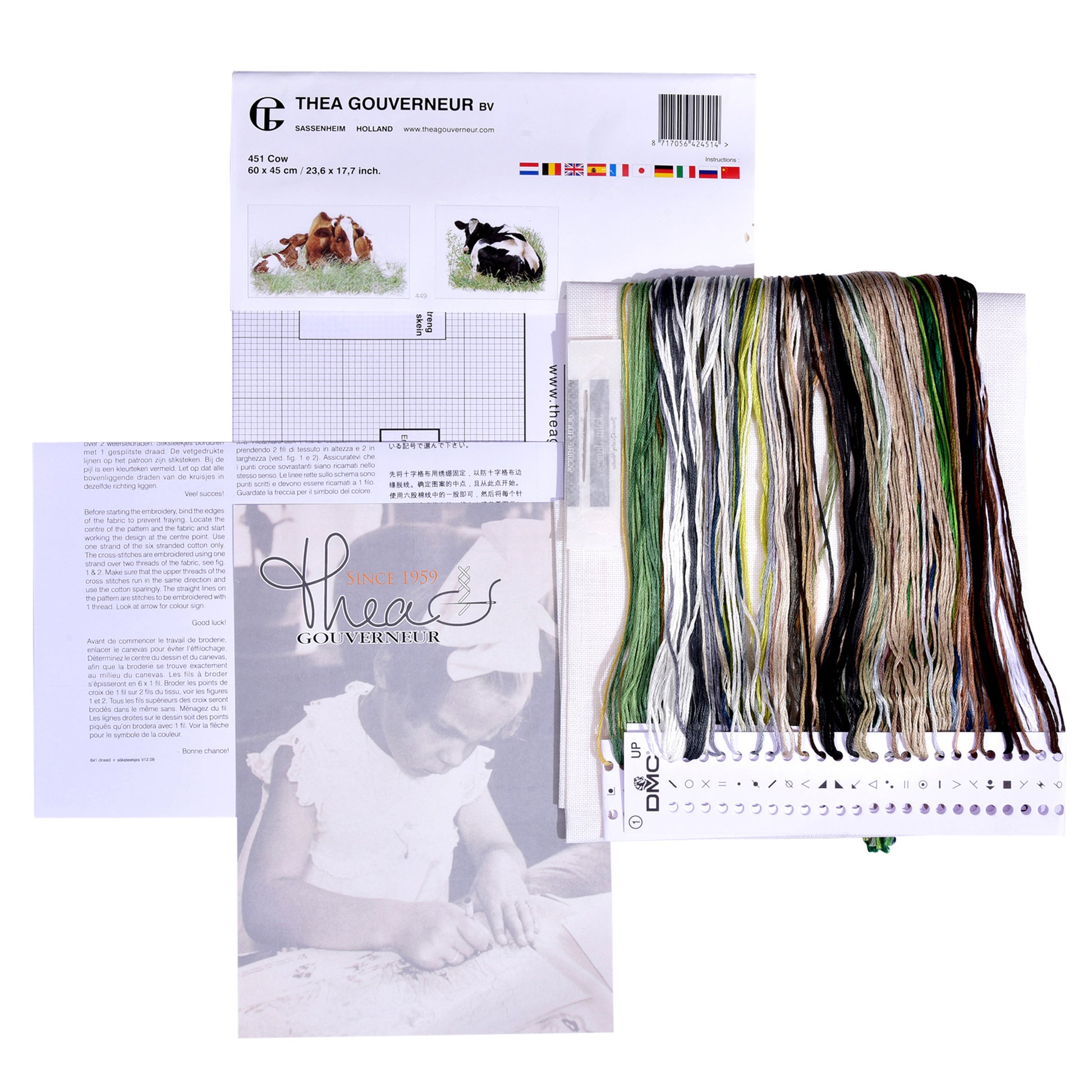 Cow (front) - Linen - 32 - 451-Thea Gouverneur Since 1959