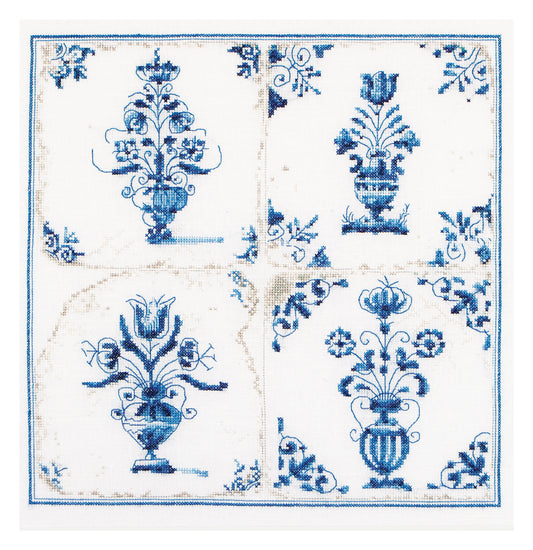 Antique Tiles Flower Vases - Aida - 18 - 483A