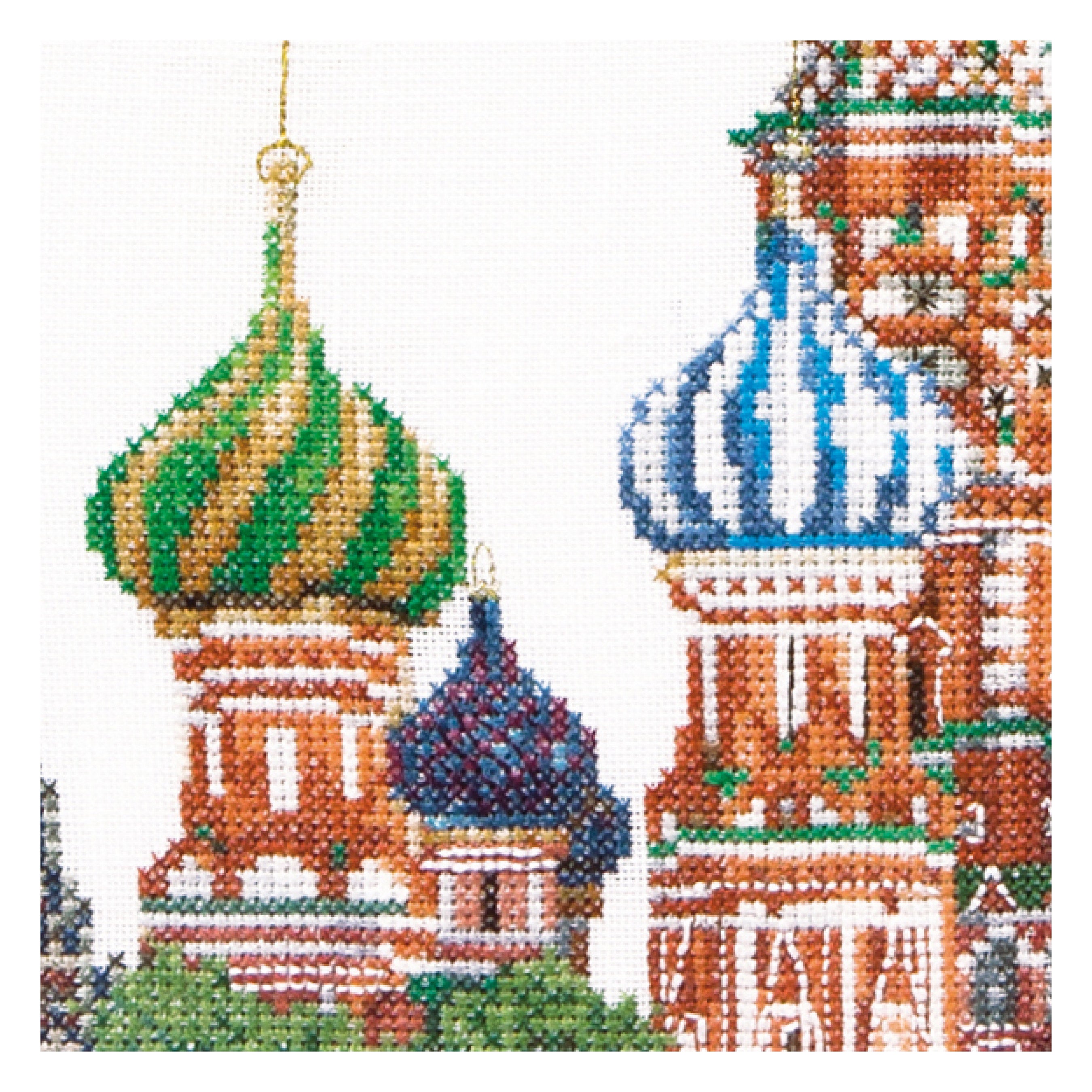 St. Basil's Cathedral Cross Stitch Kit - 36 Count Linen