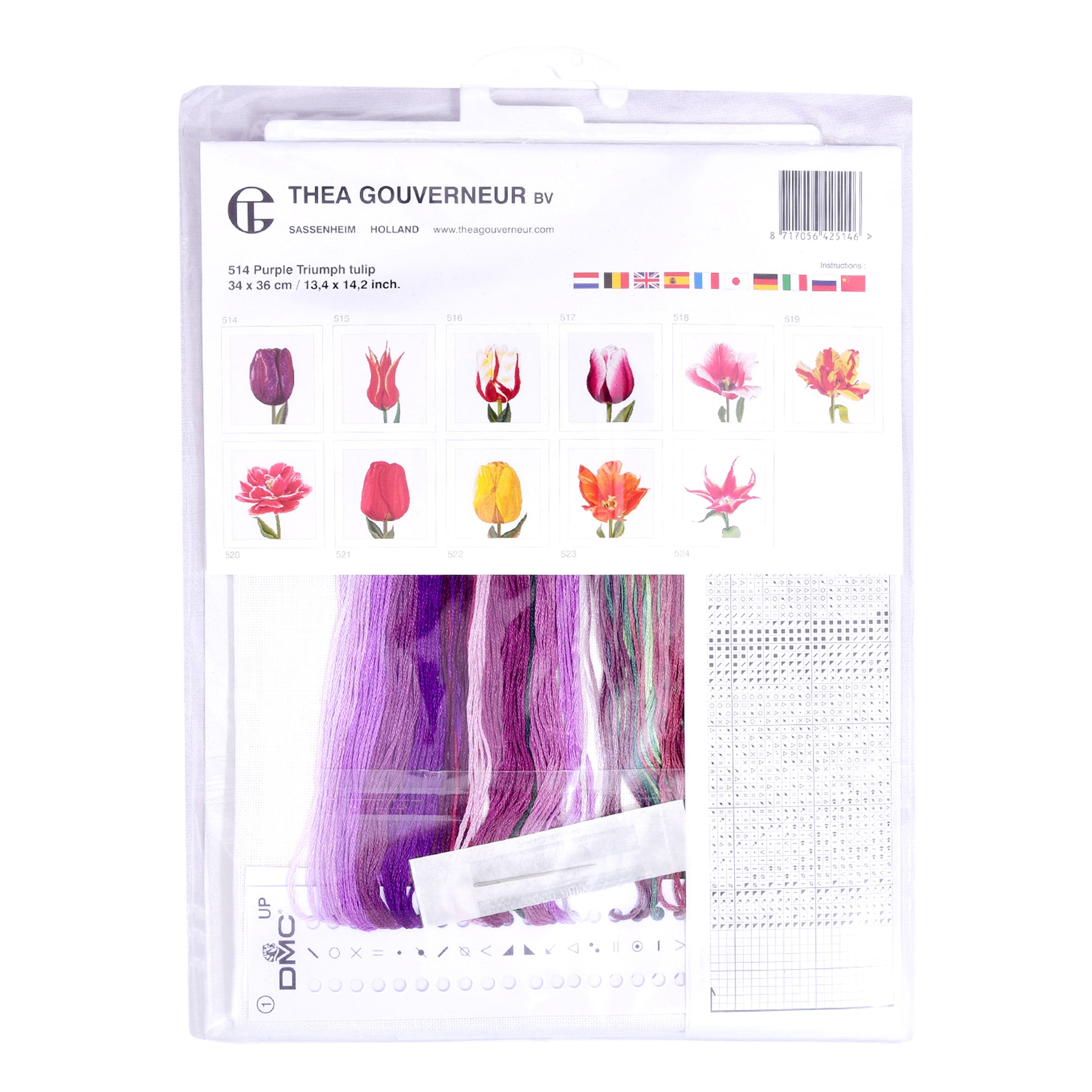 Purple Triumph Tulip - Linen - 32 - 514-Thea Gouverneur Since 1959
