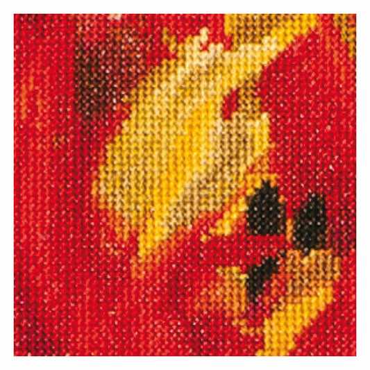 Red/Yellow Parrot Tulip - Linen - 32 - 519