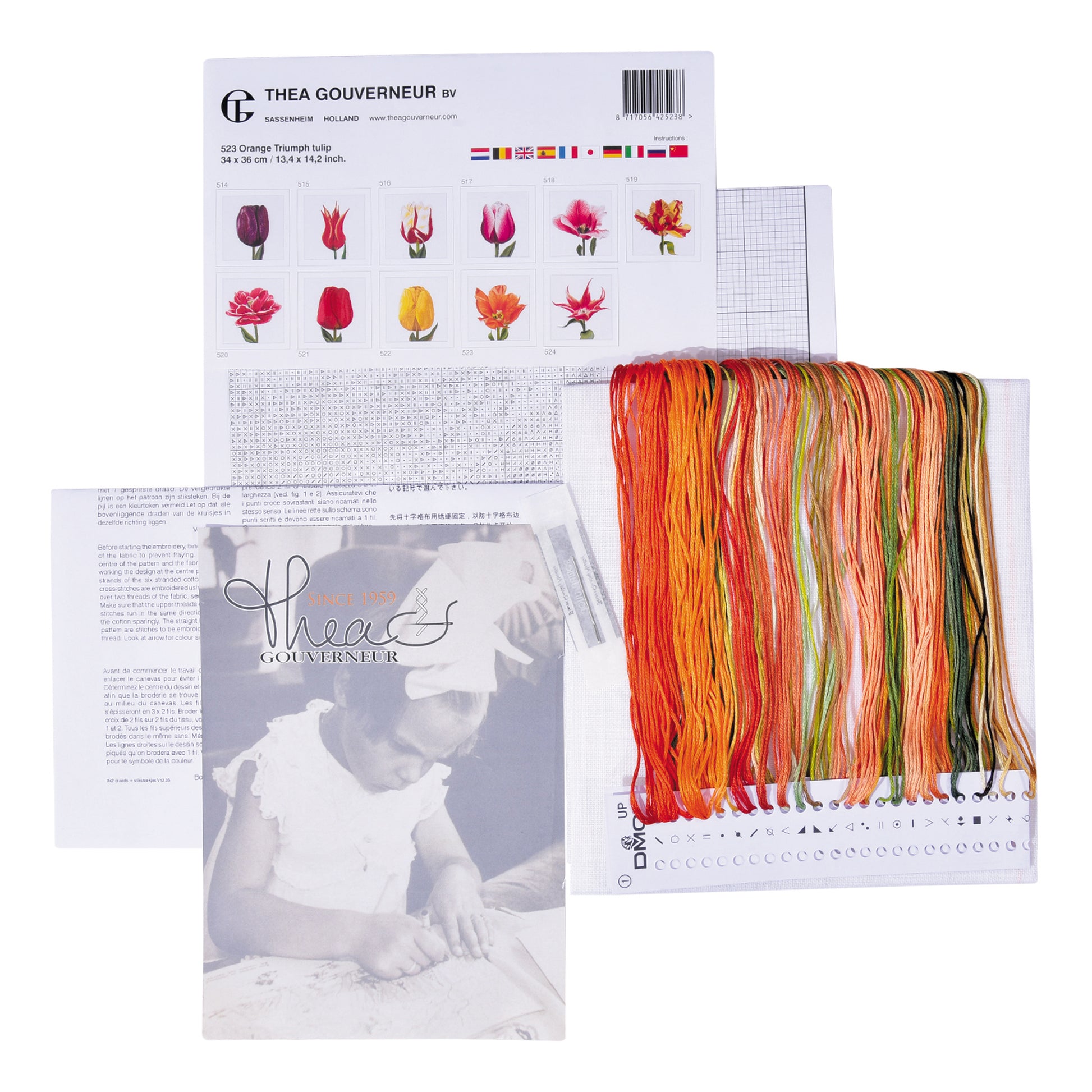 Orange Triumph Tulip - Linen - 32 - 523-Thea Gouverneur Since 1959