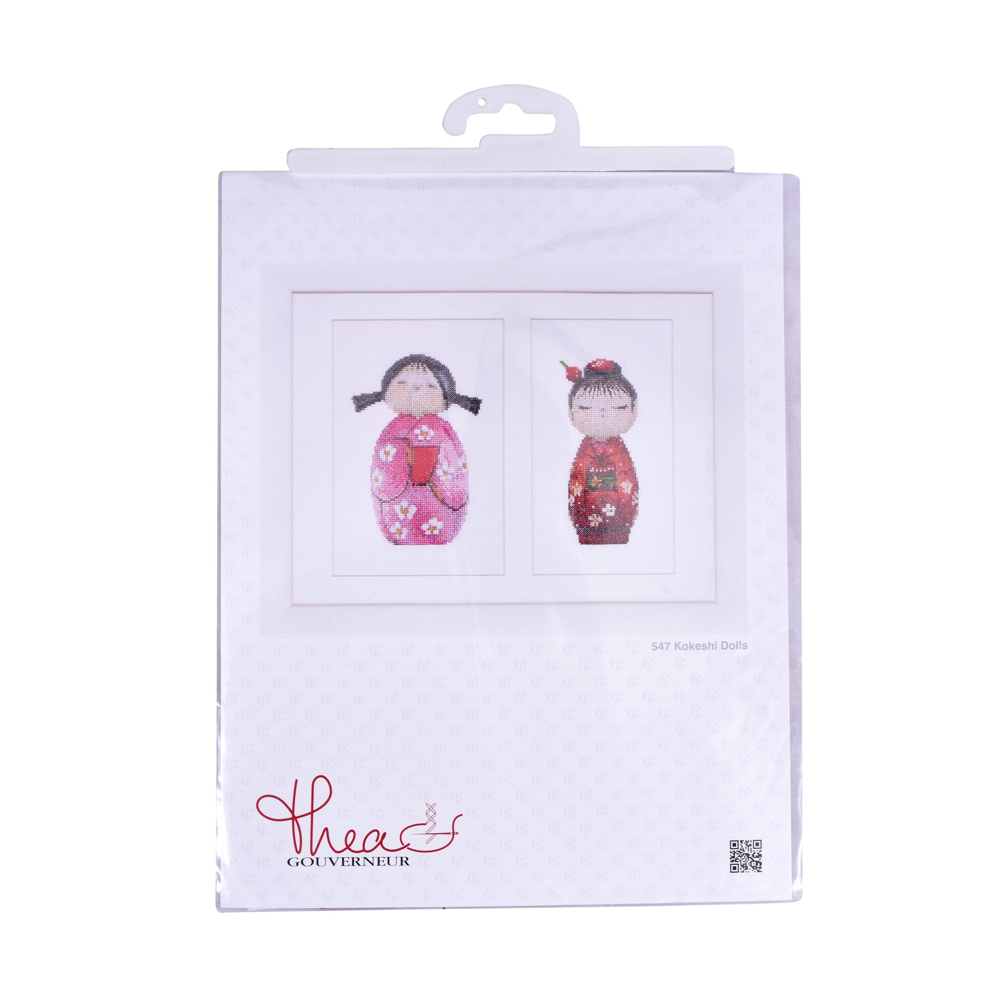 Packaged embroidery kit with Kokeshi dolls Thea Gouverneur 