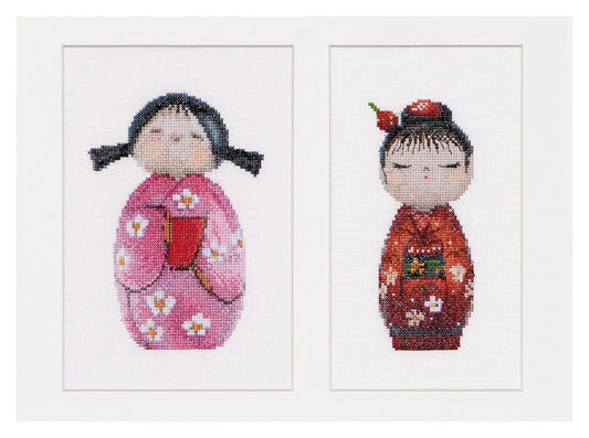 Kokeshi Dolls - Linen - 36 - 547