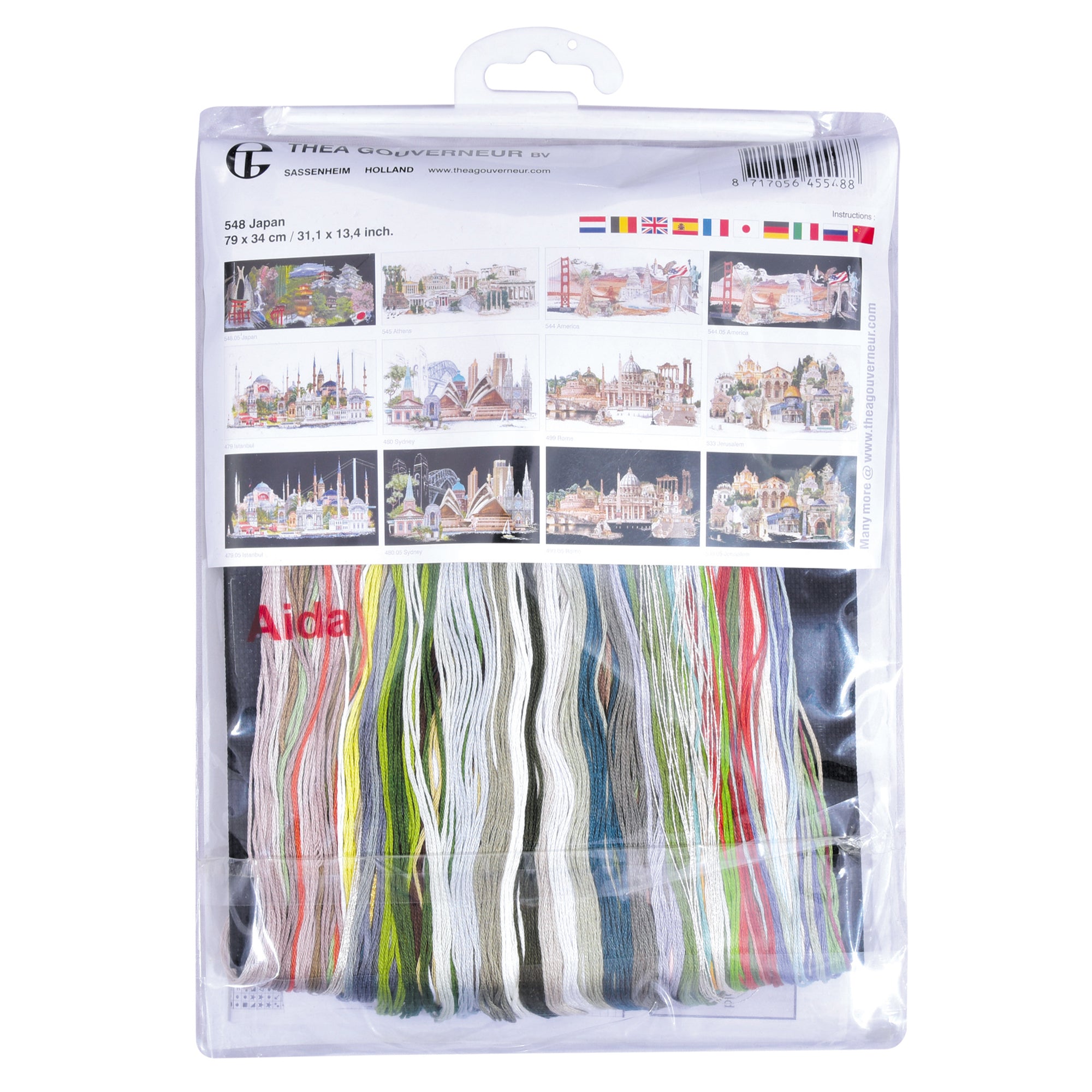 Counted Cross Stitch Kit Japan - Black Aida 18 Count