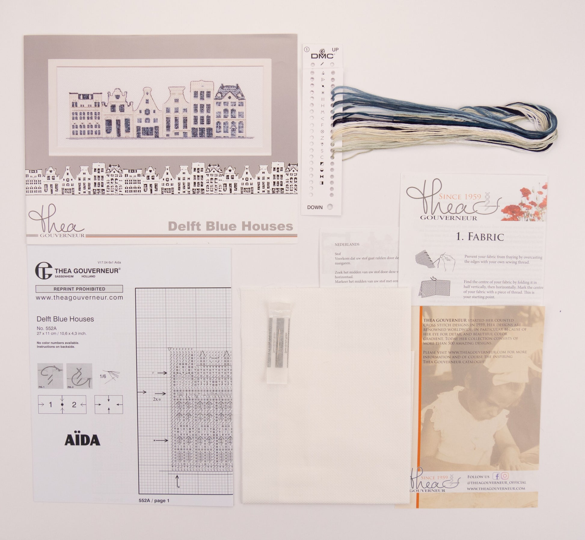 Kreuzstich-Set 'Friedensrose' Von Thea Gouverneur | Aida 18 Count | Für Erwachsene