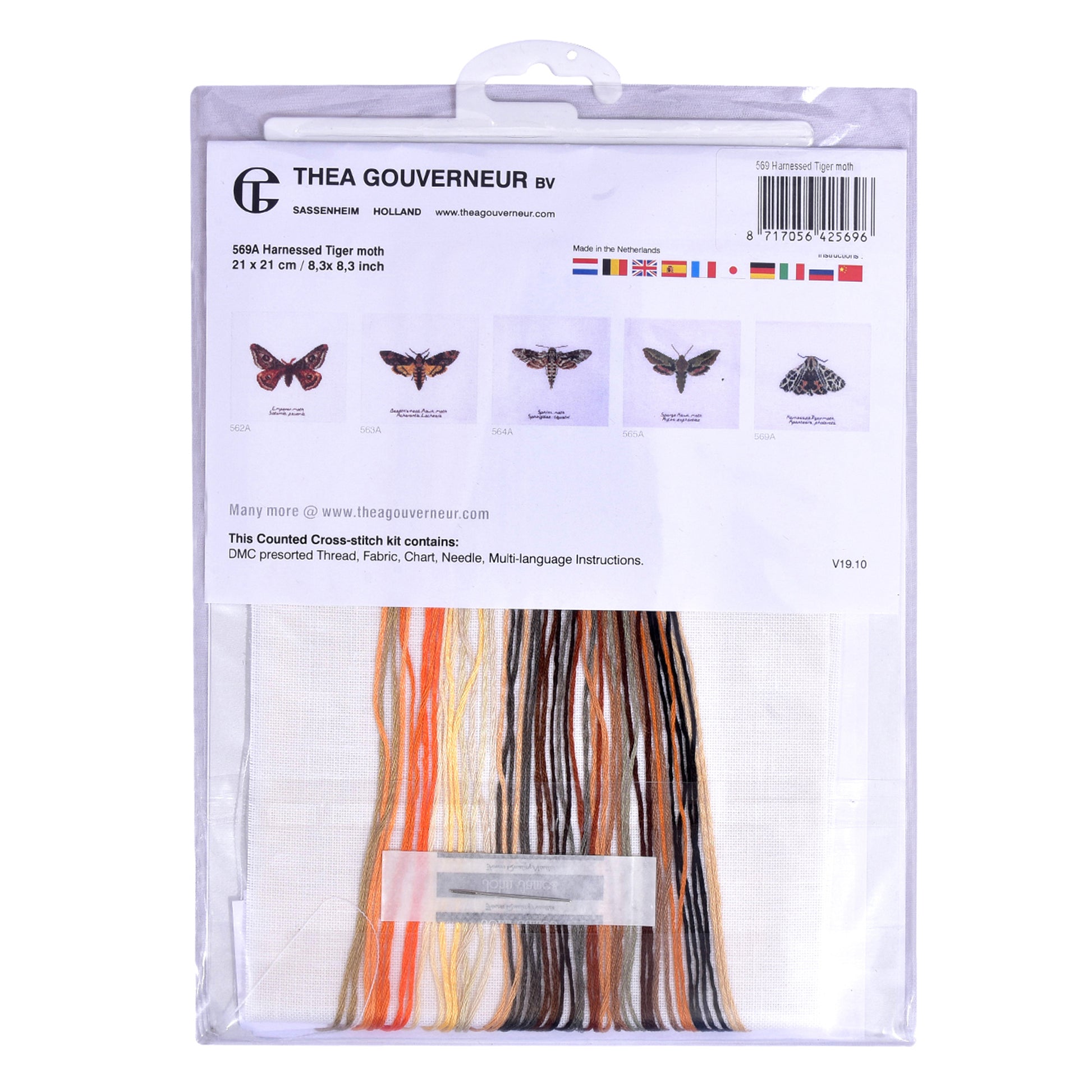 Harnessed Tiger moth - Linen - 32 - 569-Thea Gouverneur Since 1959