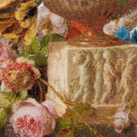 Flower Still-life with an Alabaster Vase - Linen - 36 - 580