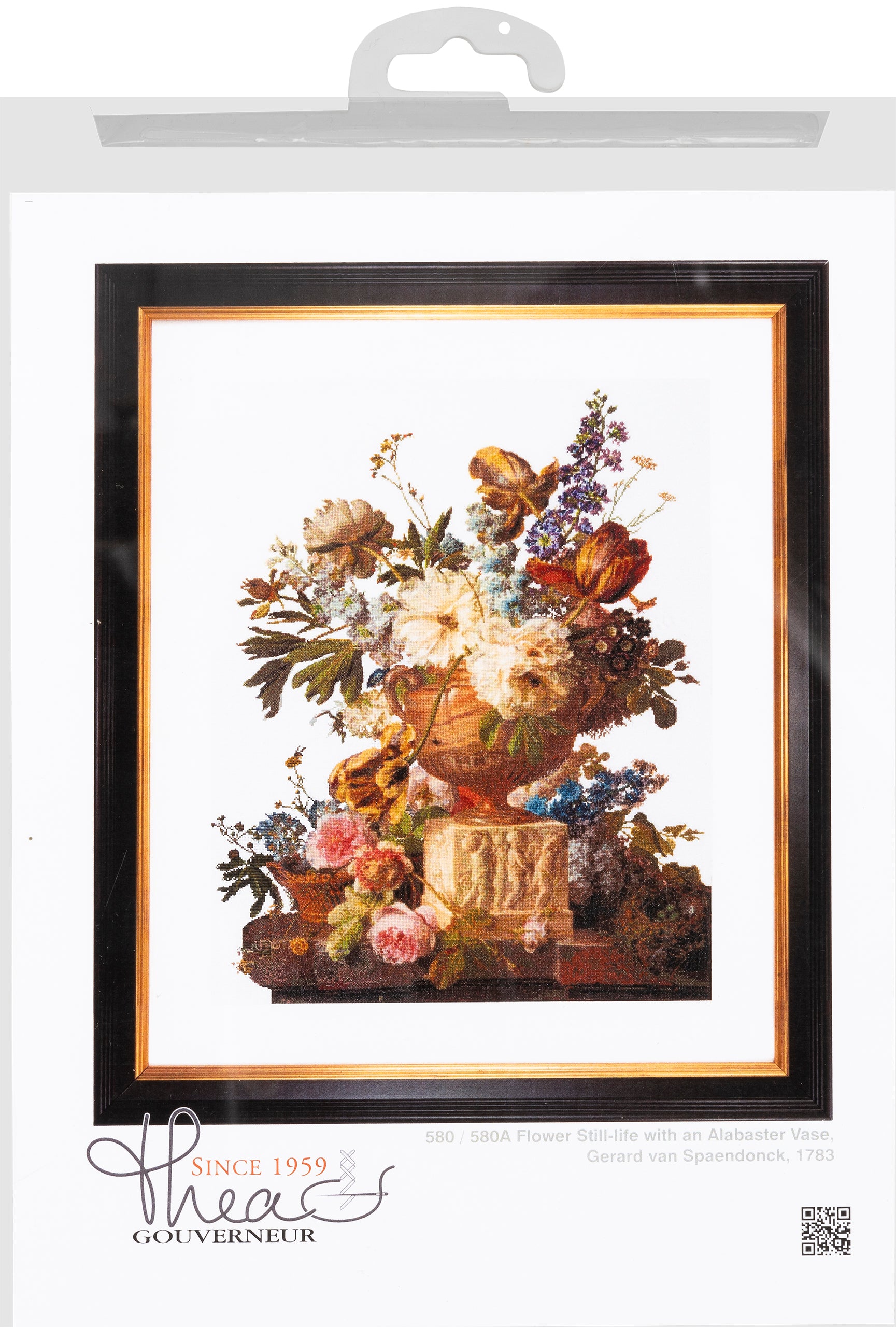 Flower Still-life with an Alabaster Vase - Aida - 18 - 580A-Thea Gouverneur Since 1959