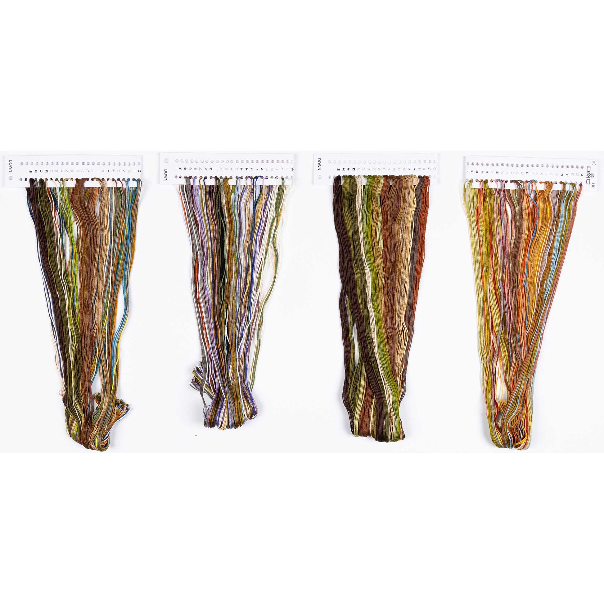 Embroidery DMC threads, presorted on floss organizer