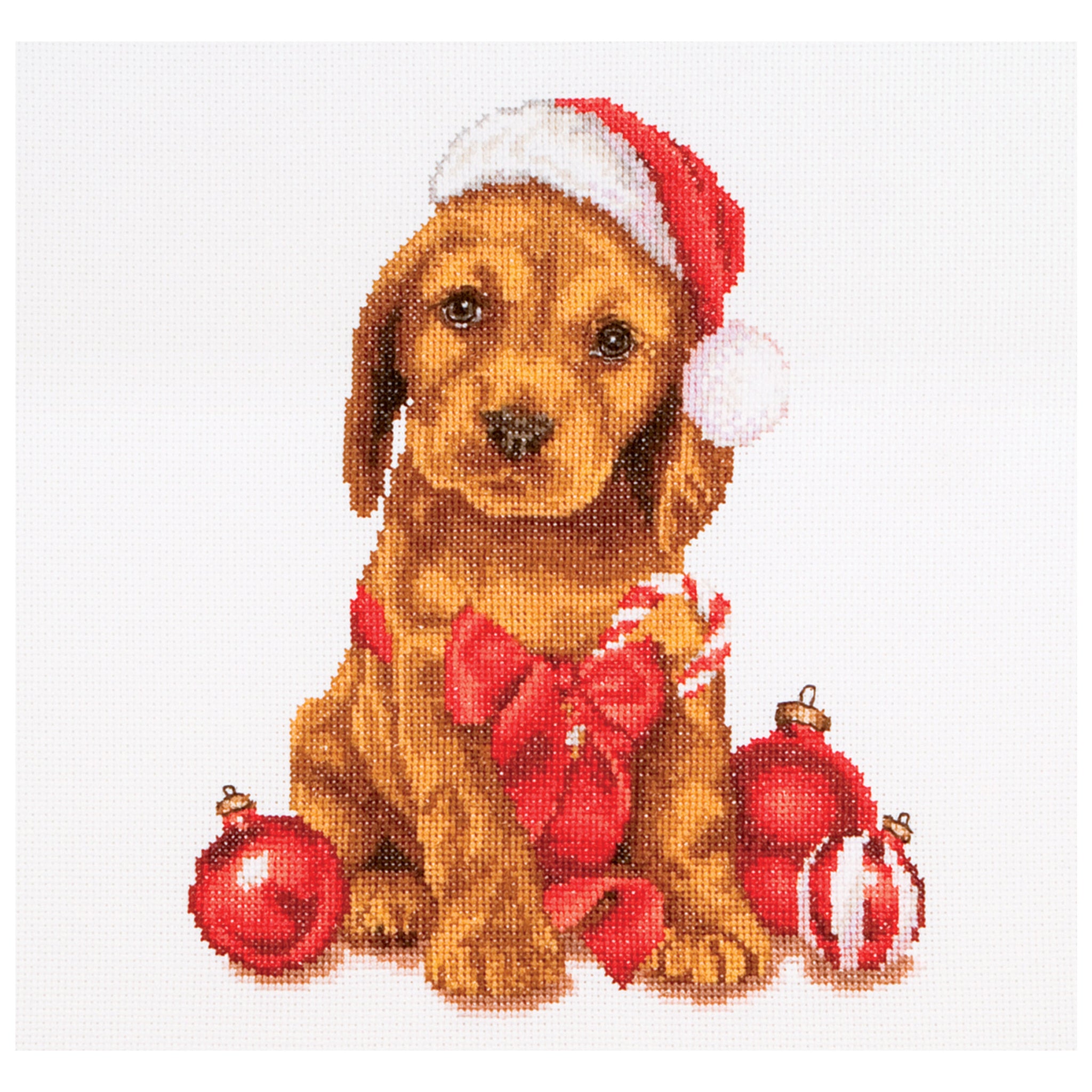 Kerstpuppy - Aida - 16 stuks - 730A