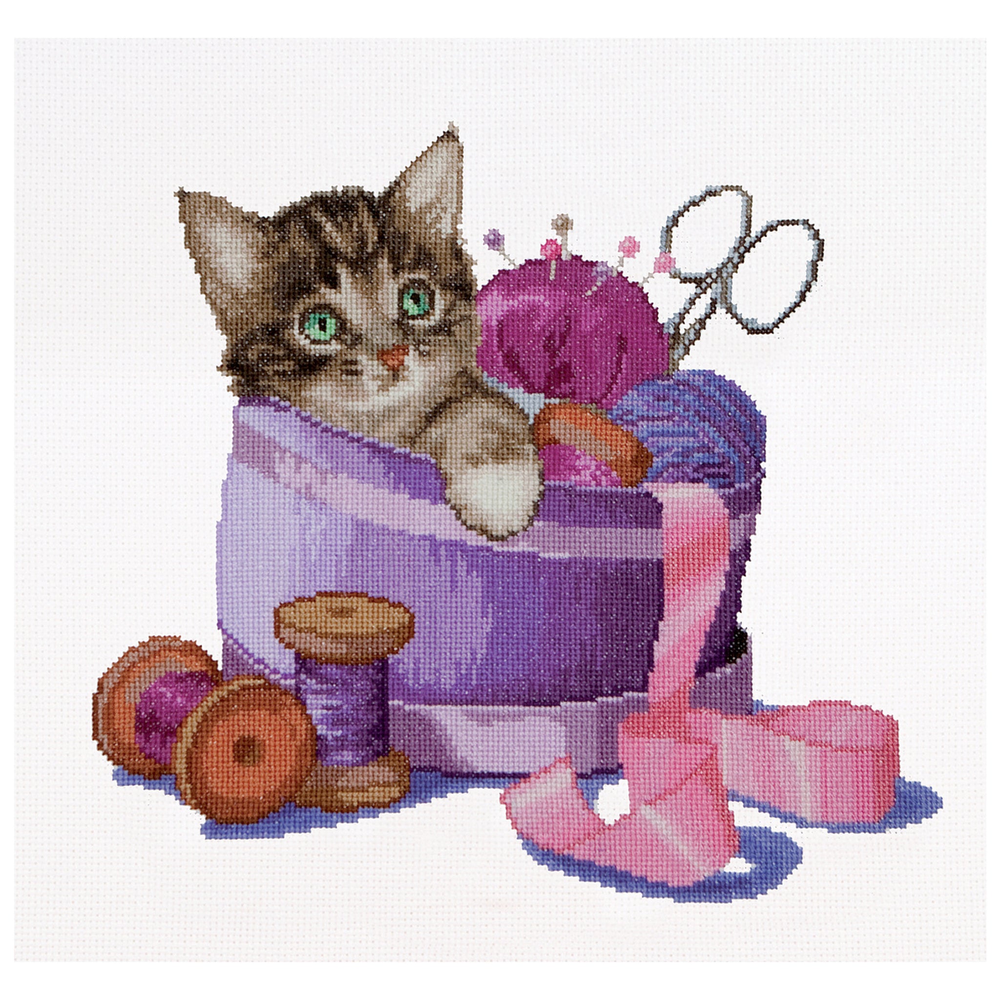 Naaimandje Kitten - Aida - 16 stuks - 736A