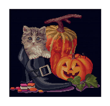 Halloween Kitten - Black Aida - 16 - 738.05