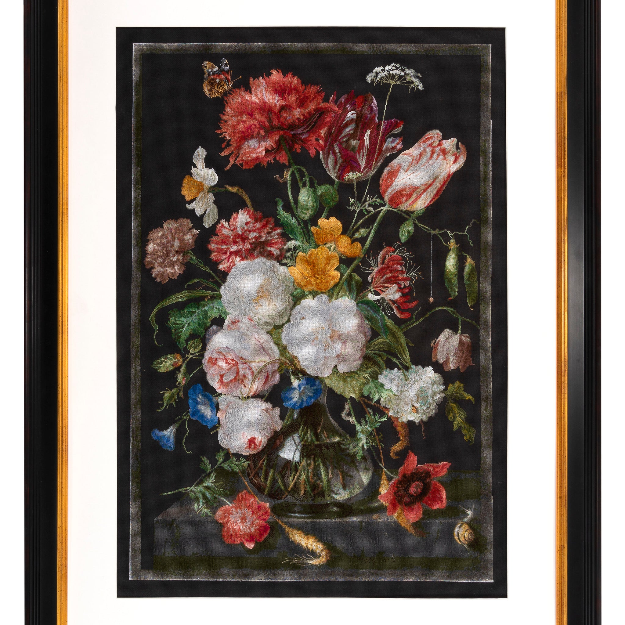 Still Life with Flowers in a glass Vase - Aida Black - 18 - 785.05
