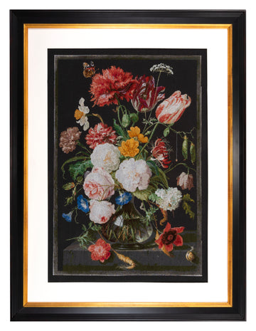 Still Life with Flowers in a glass Vase - Aida Black - 18 - 785.05
