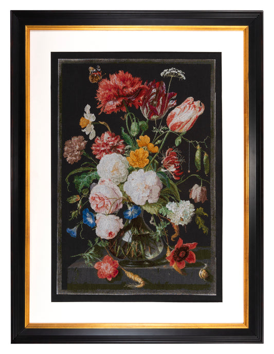Still Life with Flowers in a glass Vase - Aida Black - 18 - 785.05