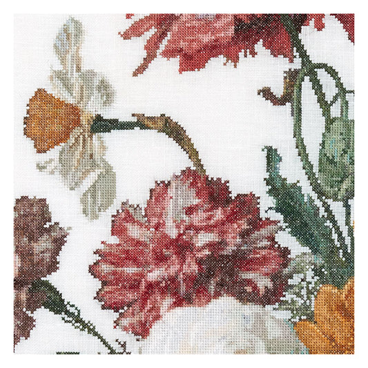 Still Life with Flowers in a glass Vase - Linen - 36 - 785