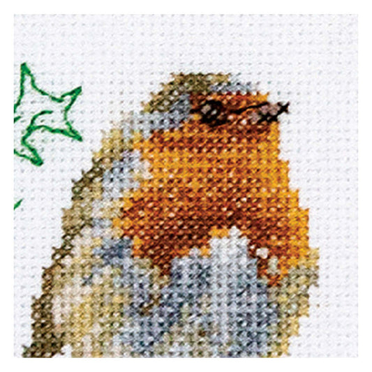 Winter Robin Bird - Linnen - 32 - 790
