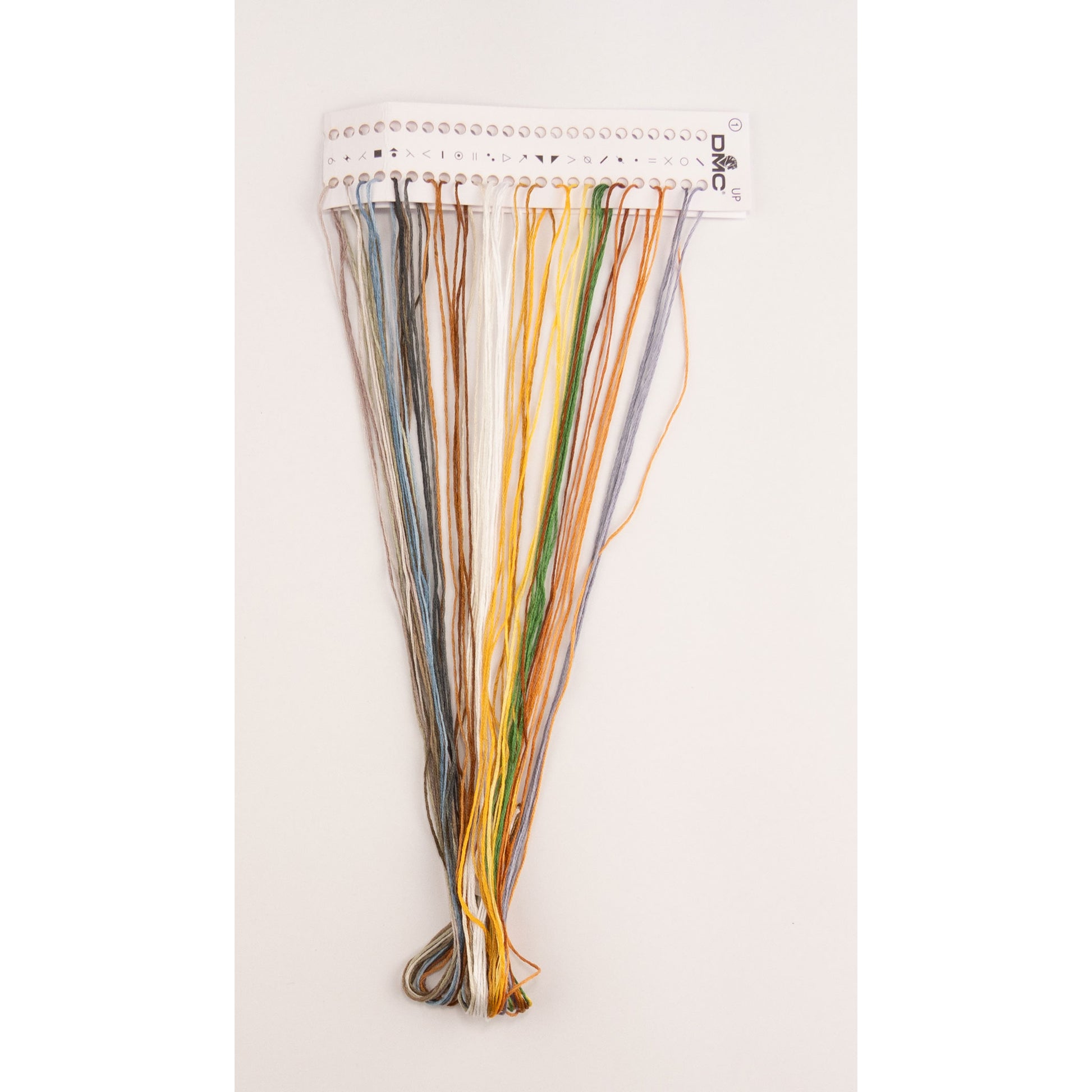 presorted DMC embroidery threads on the floss organizer