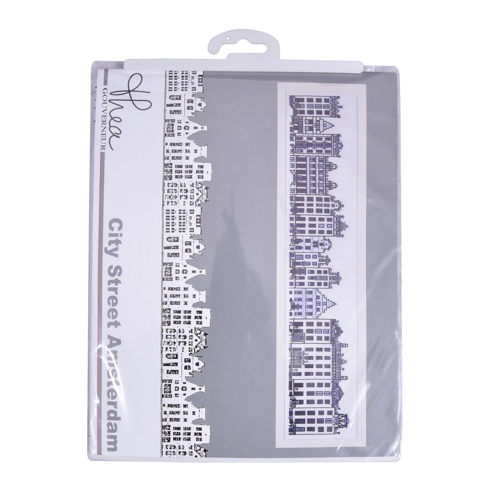 Package City streets Amsterdam cross stitch kit