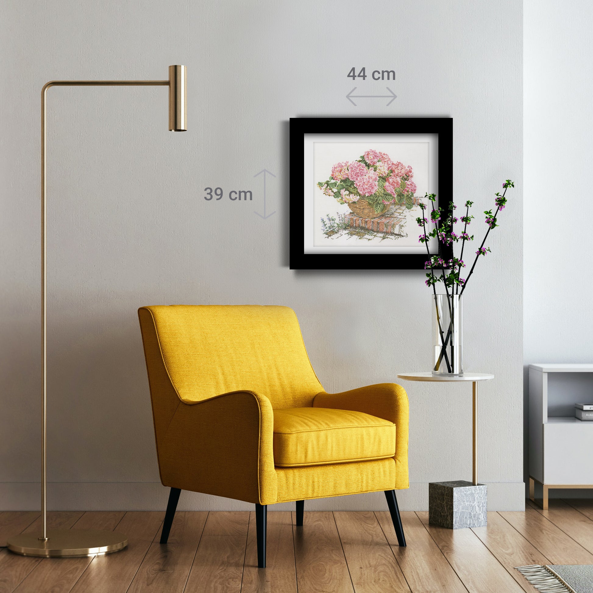 Pink Hydrangea - Linen - 32 - 2047-Thea Gouverneur Since 1959