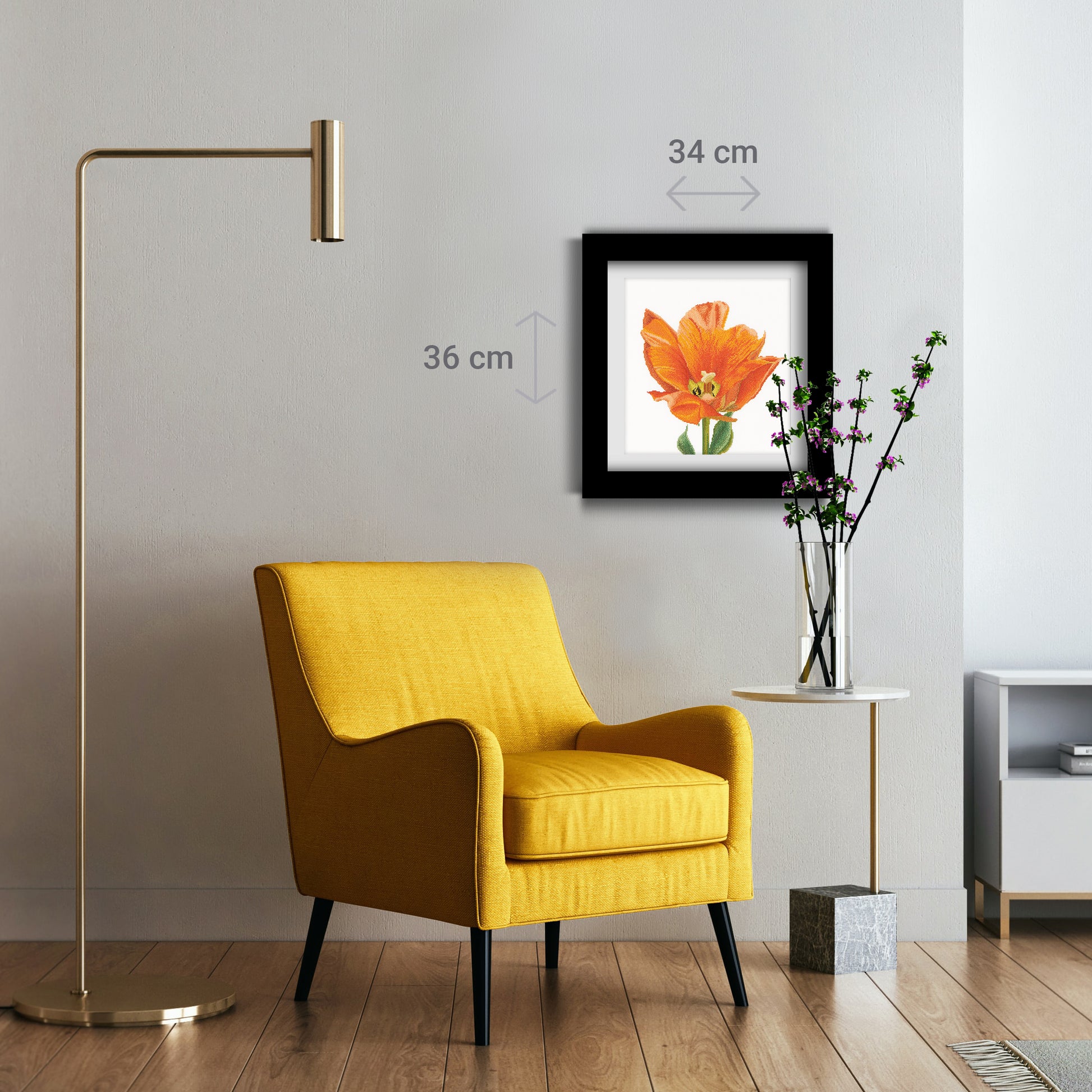 Orange Triumph Tulip - Linen - 32 - 523-Thea Gouverneur Since 1959