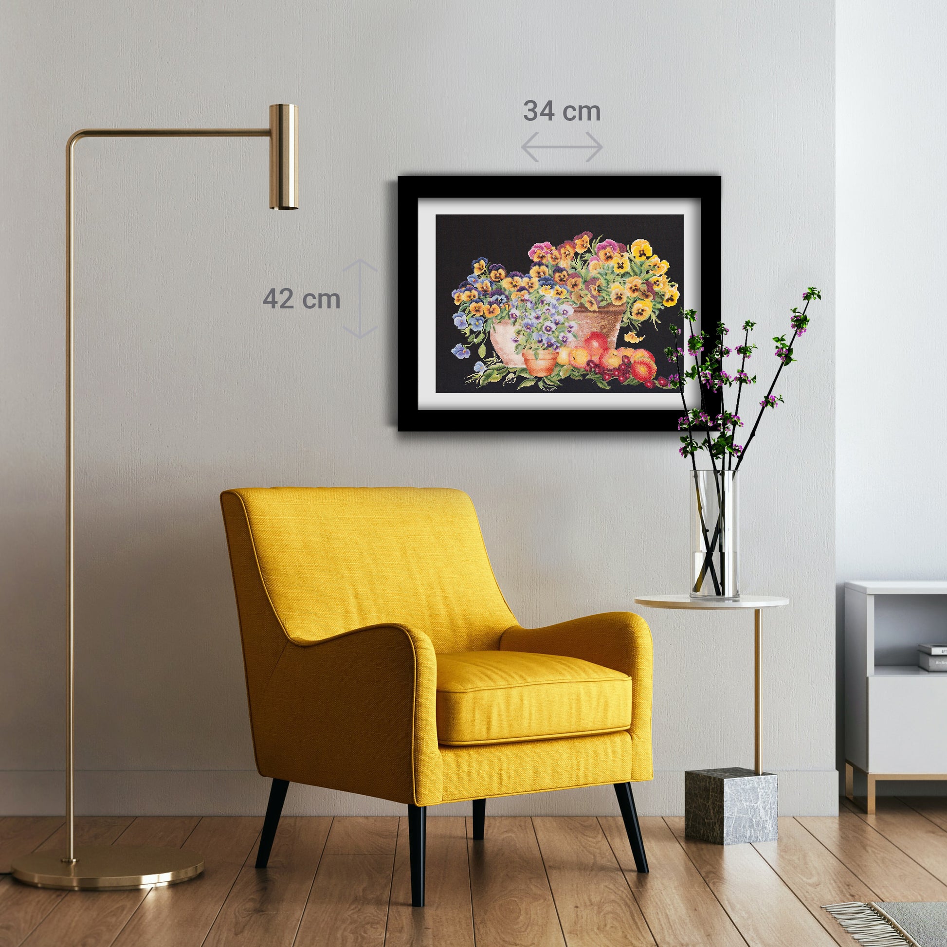 Pansies  - Aida - 16 - 2083A-Thea Gouverneur Since 1959