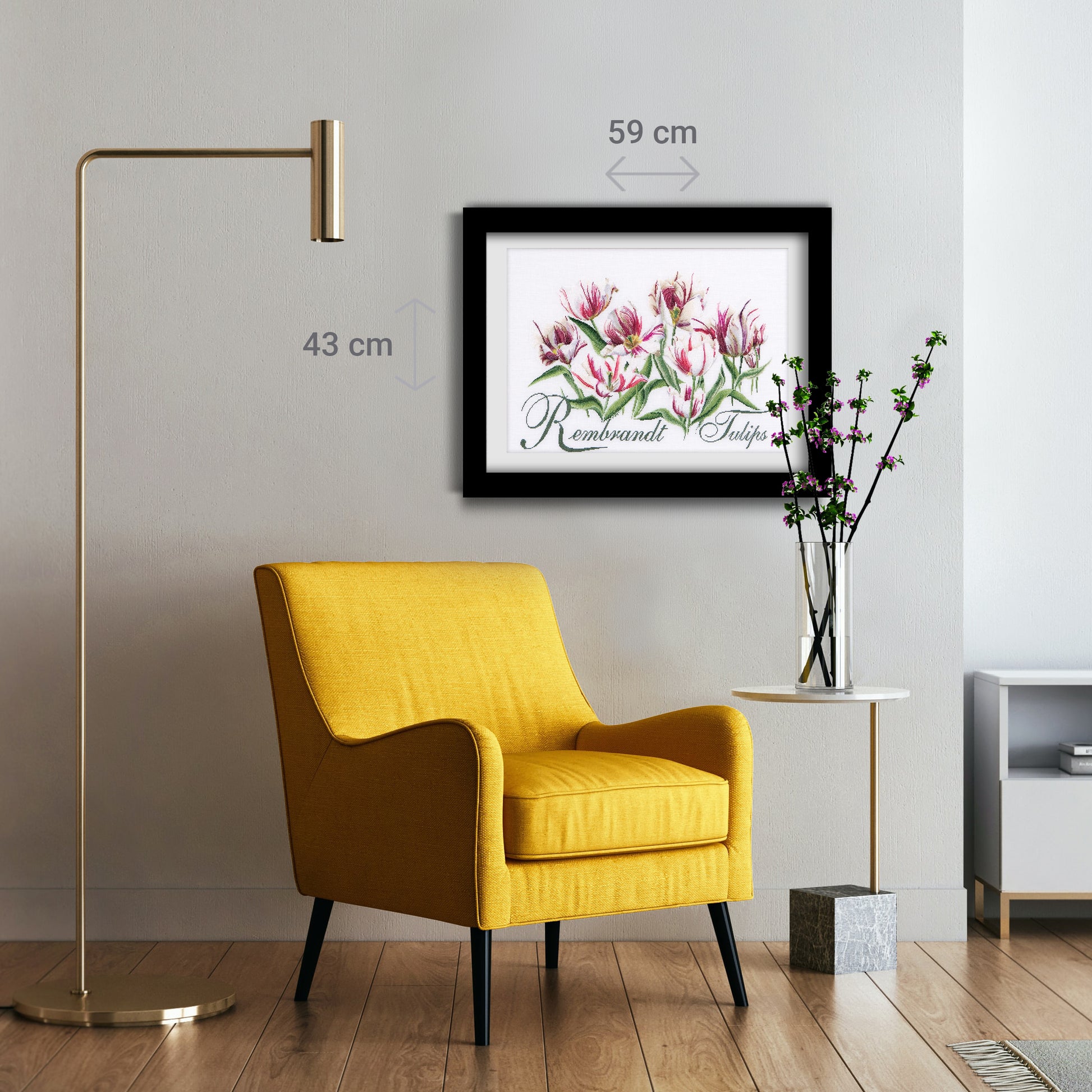 Rembrandt Tulips - Aida - 16 - 447A-Thea Gouverneur Since 1959