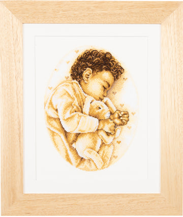 DSB001L - Little Boy - White Linen - 11.8 x 9.8 Inch