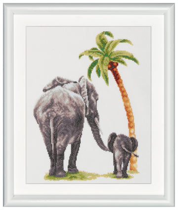 DSB005L - Safari Elephant - White Linen - 15 x 9.8 Inch