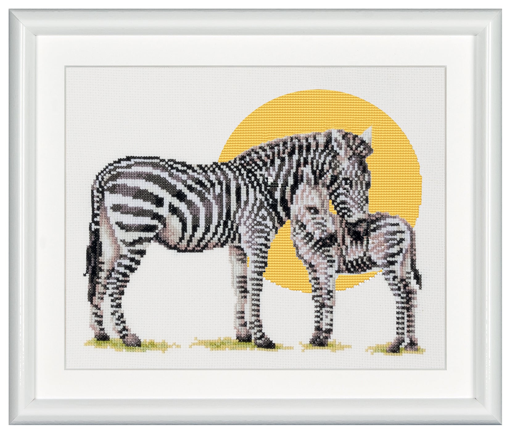 DSB006L - Safari Zebra - White Linen - 8.3 x 9.8 Inch