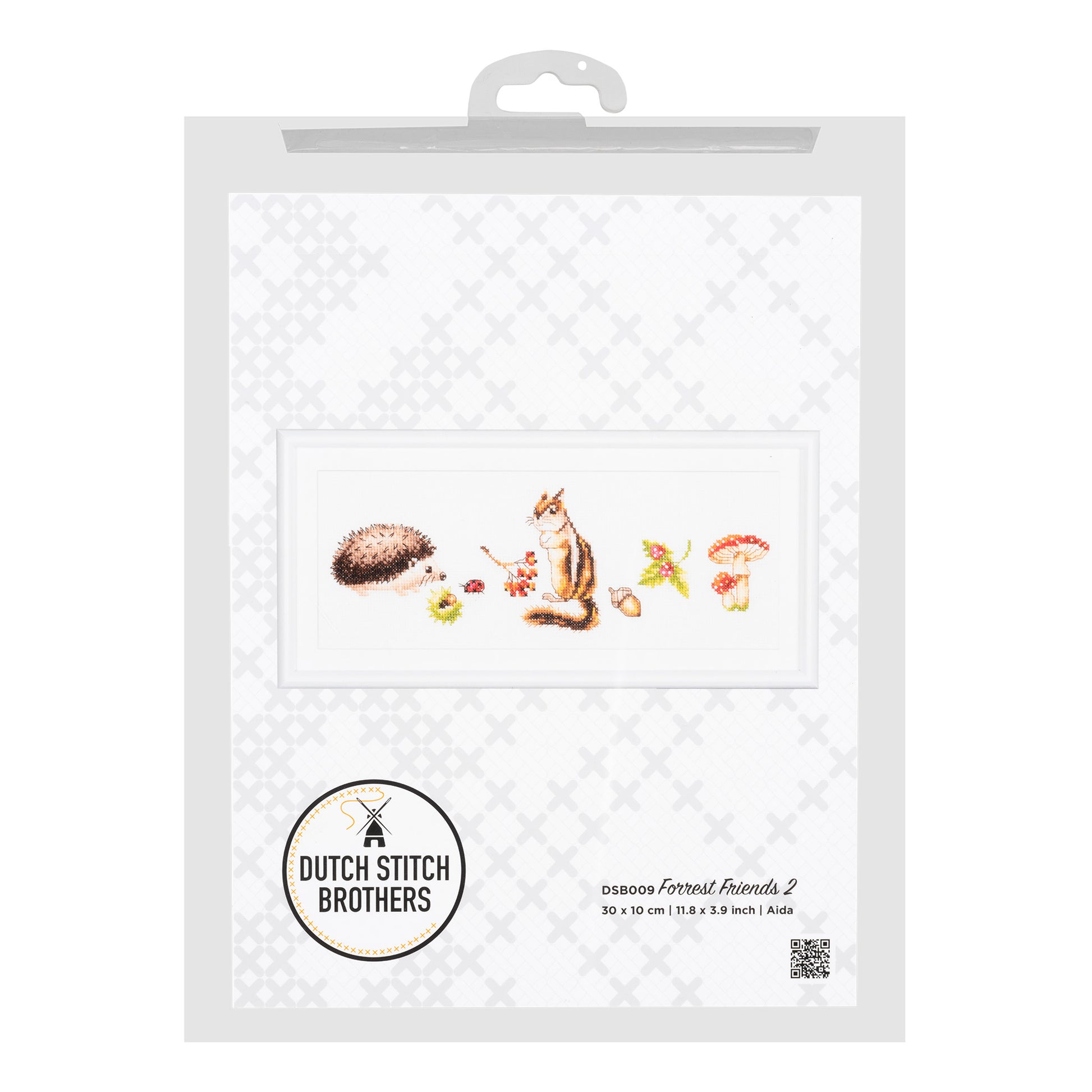 Packaging of 'Dutch Stitch Brothers' embroidery designs with illustrations of animals and plants.