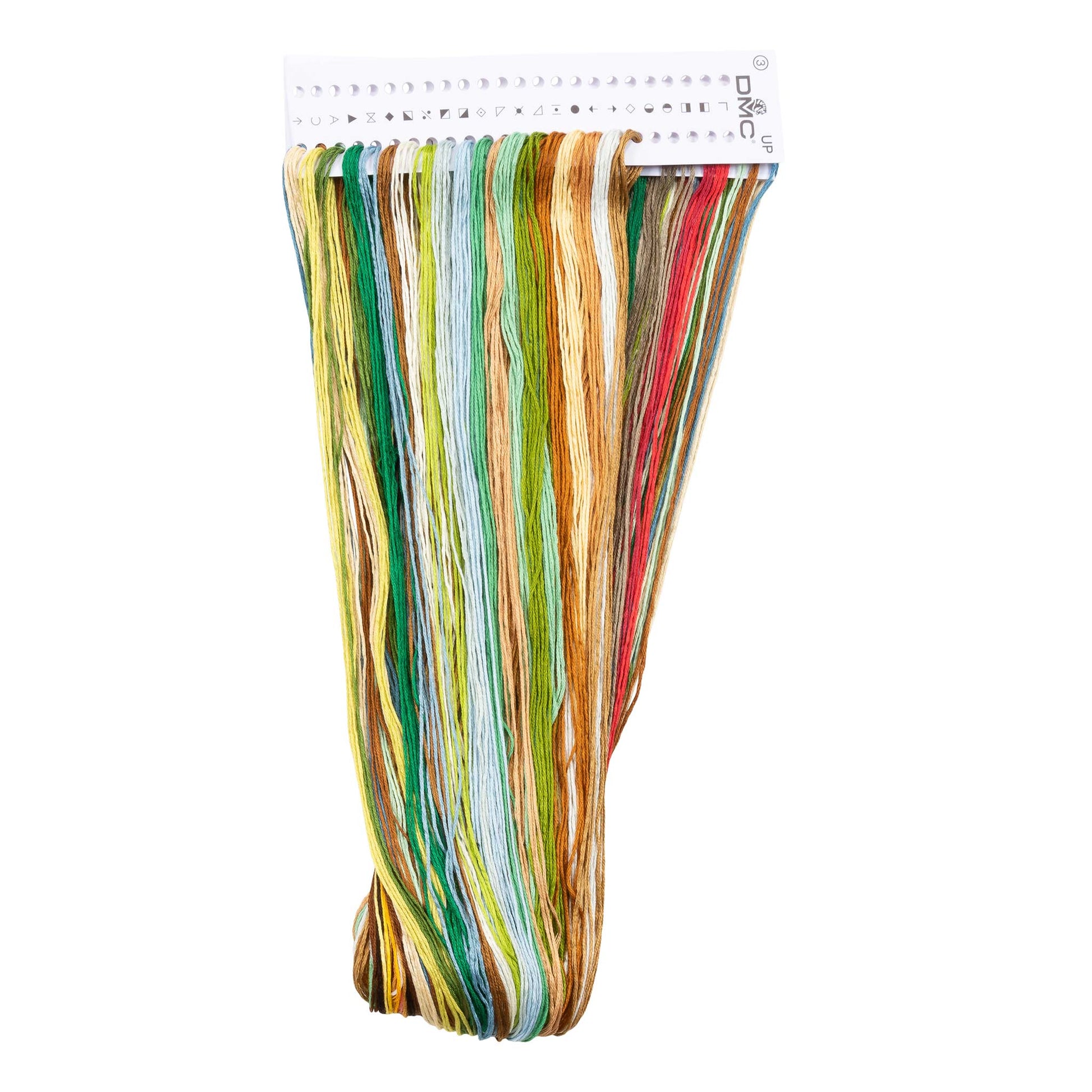 presorted DMC embroidery threads on the floss organizer