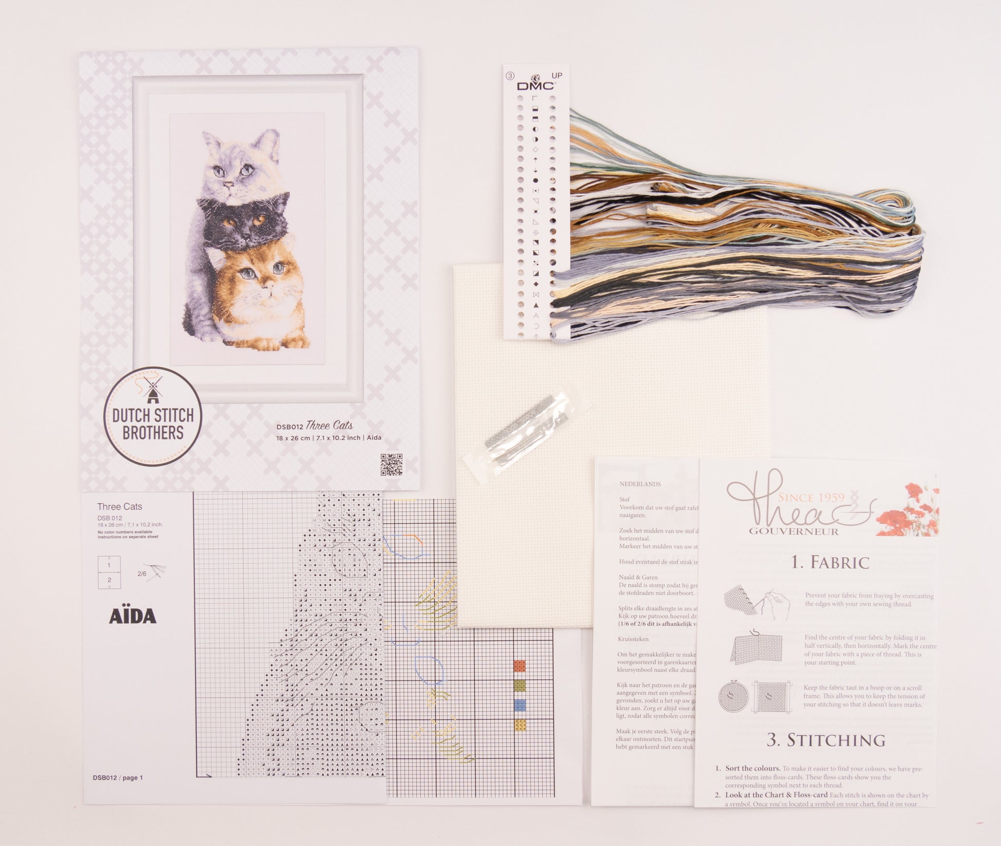 Three Cats - Linen - 28 - DSB012L-Thea Gouverneur Since 1959