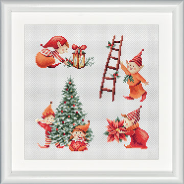 Christmas Elves 1 Linen - Linen - 28 - DSB017L