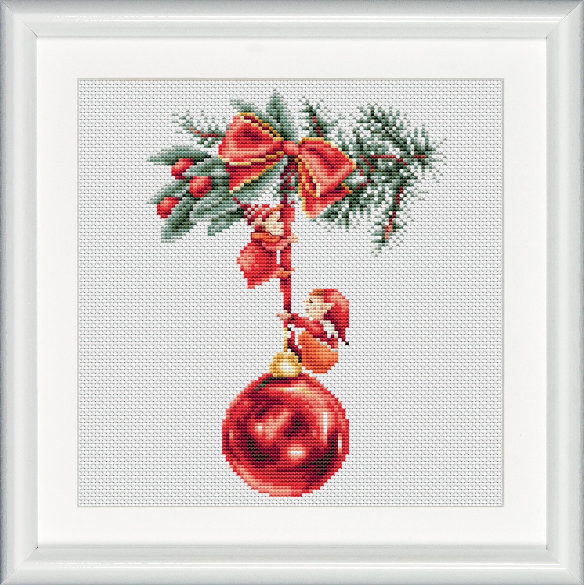 DSB018L - Christmas Elves 2 - Linen - 9.8 x 9.8 Inch