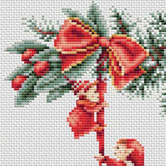 DSB018L - Christmas Elves 2 - Linen - 9.8 x 9.8 Inch