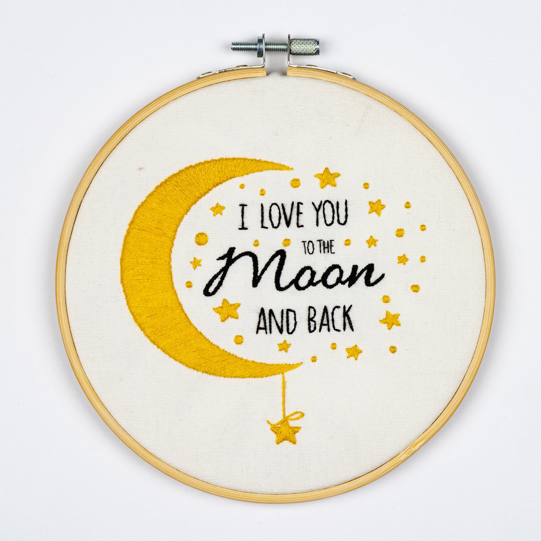 Dutch Stitch Brothers Moon Embroidery Starter Kit with Pattern and Instructions. Stamped Embroidery Kits with Embroidery Clothes with Pattern. 6"Embroidery Hoop