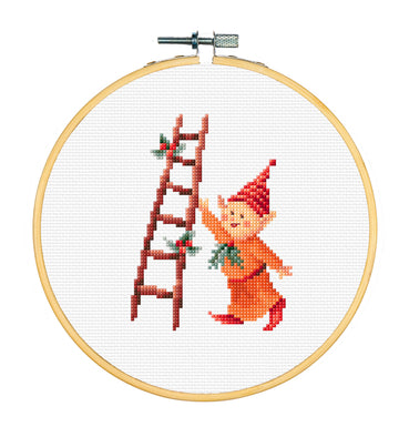 Dutch Stitch Brothers Borduurpakketten - <tc>Count</tc>ed Kruissteekset met 6 inch Hoepel. 14 <tc>Count</tc> <tc>Aida</tc> Stof. Ideaal Borduurpakket voor Beginners. Kerstthema. DSB043B