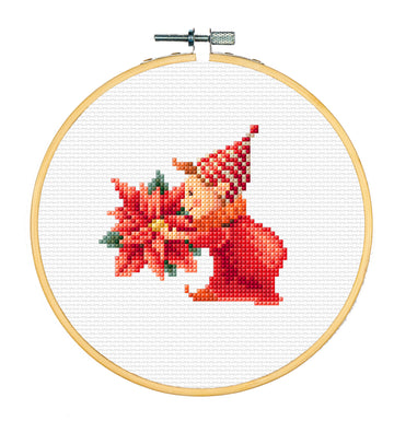 Dutch Stitch Brothers Borduurpakketten - <tc>Count</tc>ed Kruissteekset met 6 inch Hoepel. 14 <tc>Count</tc> <tc>Aida</tc> Stof. Ideaal Borduurpakket voor Beginners. Kerstthema. DSB043D
