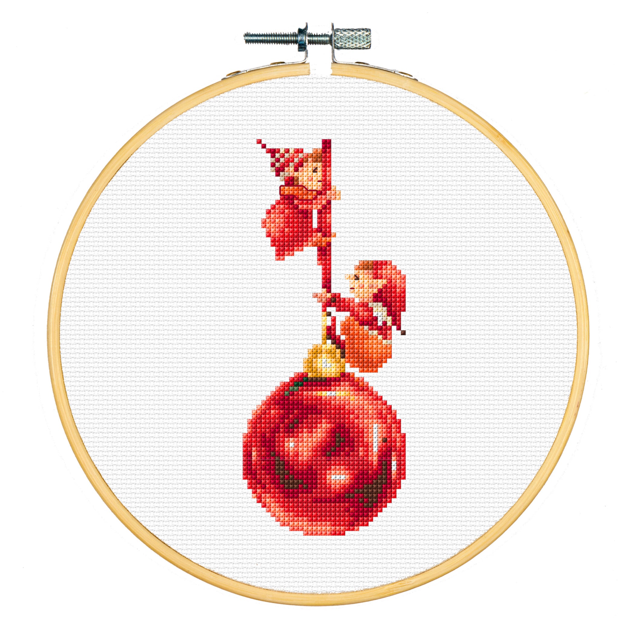 Dutch Stitch Brothers Embroidery Kits - Counted Cross Stitch Set with 6 Inch Hoop. 14 Count Aida Fabric. Ideal Embroidery Kits for Beginners. Christmas Theme. DSB043E