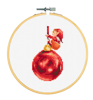 Dutch Stitch Brothers Borduurpakketten - <tc>Count</tc>ed Kruissteekset met 6 inch ring. 14 <tc>Count</tc> <tc>Aida</tc> stof. Ideaal borduurpakket voor beginners. Kerstthema. DSB043F