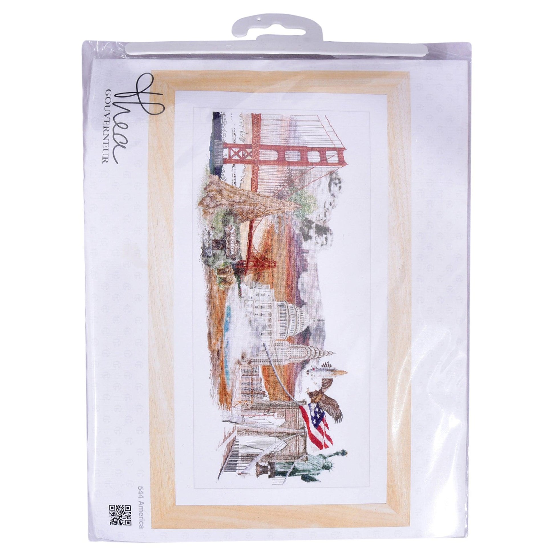 Thea Gouverneur - Counted Cross Stitch Kit - America - Linen - 36 count - 544 - Thea Gouverneur Since 1959