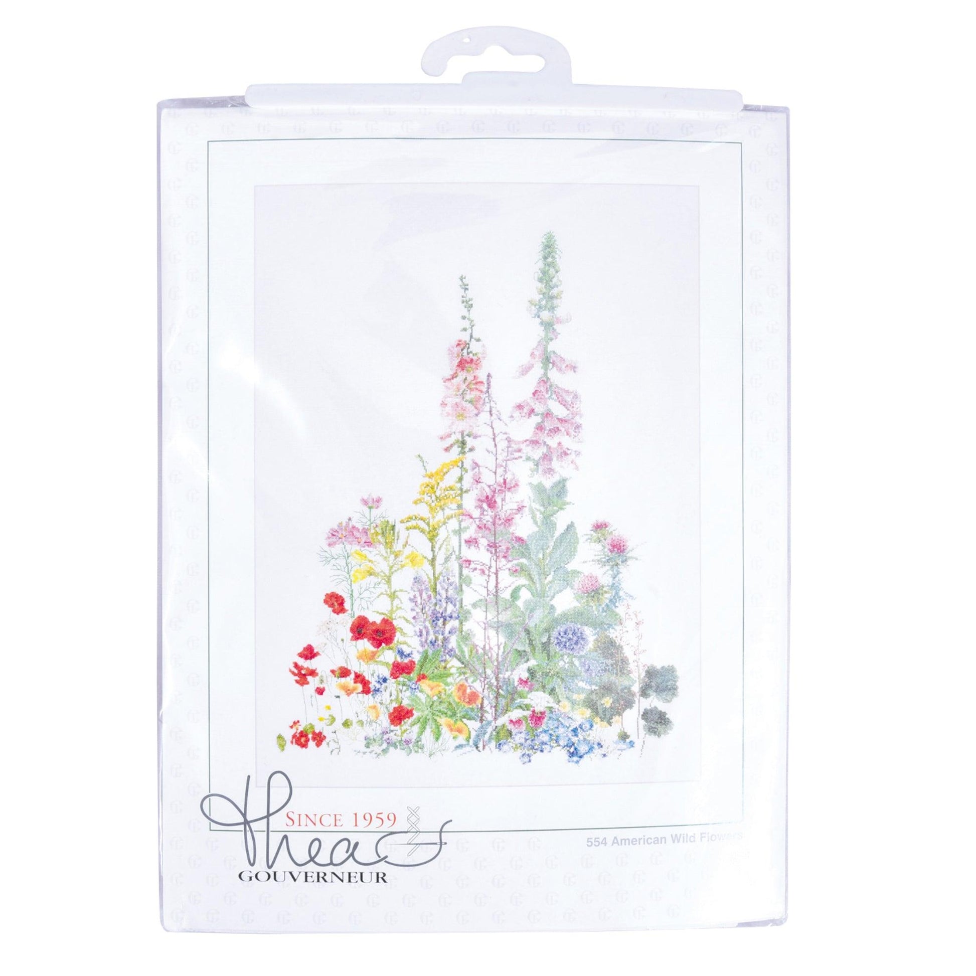 Thea Gouverneur - Counted Cross Stitch Kit - American Wild Flowers - Aida - 16 count - 554A - Thea Gouverneur Since 1959