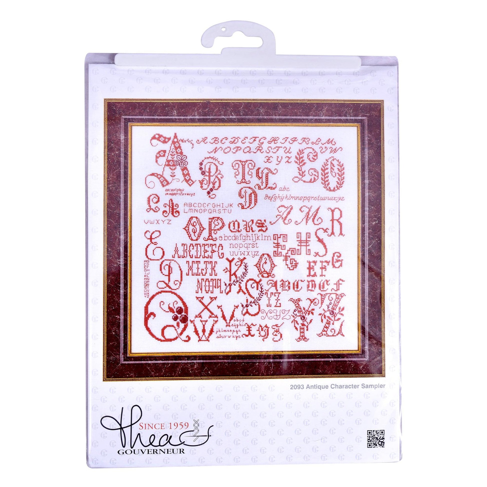 Thea Gouverneur - Counted Cross Stitch Kit - Antique Character Sampler - Linen - 36 count - 2093 - Thea Gouverneur Since 1959