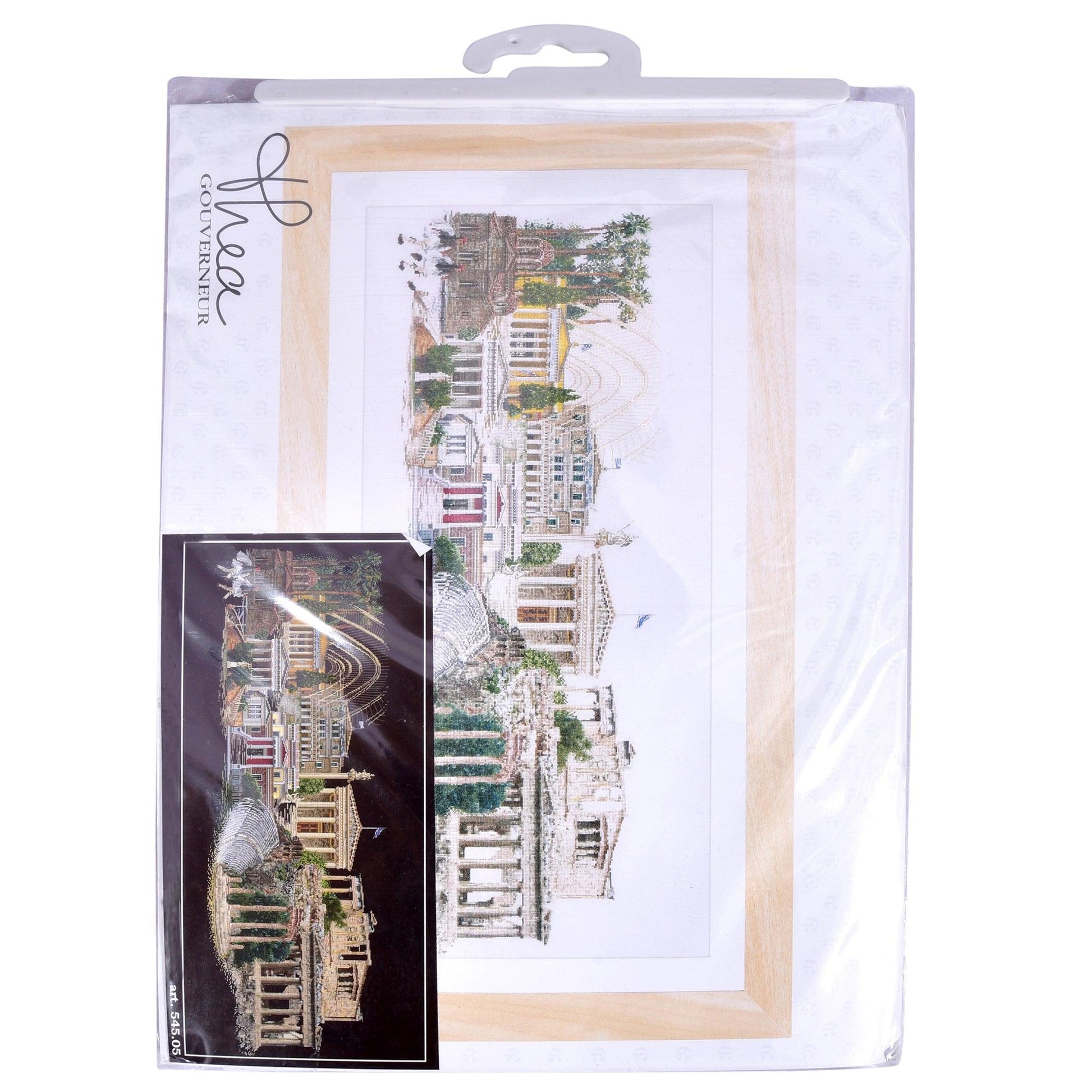 Thea Gouverneur - Counted Cross Stitch Kit - Athens Greece - Aida Black - 18 count - 545.05 - Thea Gouverneur Since 1959