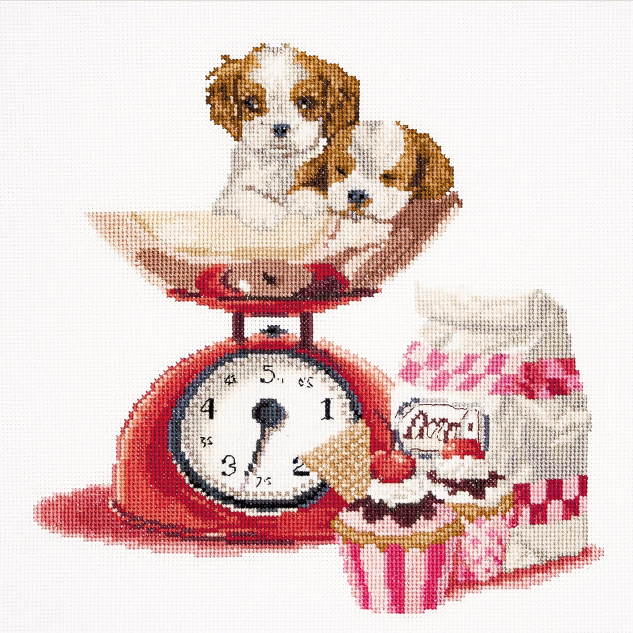 Thea Gouverneur - Counted Cross Stitch Kit - Baking Puppy - Aida - 16 count - 741A - Thea Gouverneur Since 1959