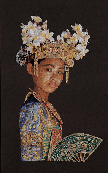 Thea Gouverneur - Counted Cross Stitch Kit - Balinese Dancer (brown) - Jobelan - 20 count - 948 - Thea Gouverneur Since 1959