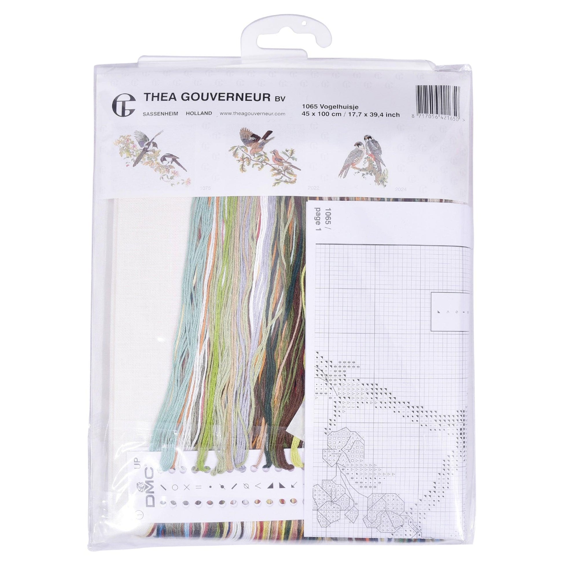 Thea Gouverneur - Counted Cross Stitch Kit - Bird Table - Linen - 36 count - 1065 - Thea Gouverneur Since 1959