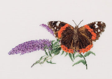 Thea Gouverneur - Counted Cross Stitch Kit - Butterfly-Budlea - Aida - 18 count - 436A - Thea Gouverneur Since 1959